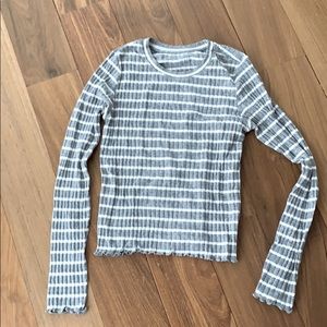 Striped tight fit top